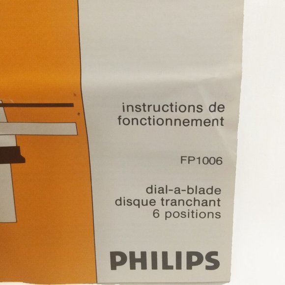 Vintage Phillips Food Processor Accessories-6 Blades in 1-FP1006 - Picture 7 of 15